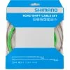 Câbles De Vitesse De Route Shimano (avec Câble Interne PTFE) -Vélos enfr Shimano Road Gear Cable Set with PTFE Inner Cable Gear Cables Green NotSet CABGR6GN 1