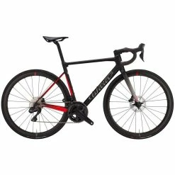 Vélo Route Wilier Triestina 0 SL Disc Shimano Ultegra Di2 12v Black Red Matt 2023 M Noir Mat Freinage Disque