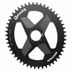 Mono Plateau Vélo Ovalisé Rotor QRings Direct Mount Noir 46 11v Mono Plateau